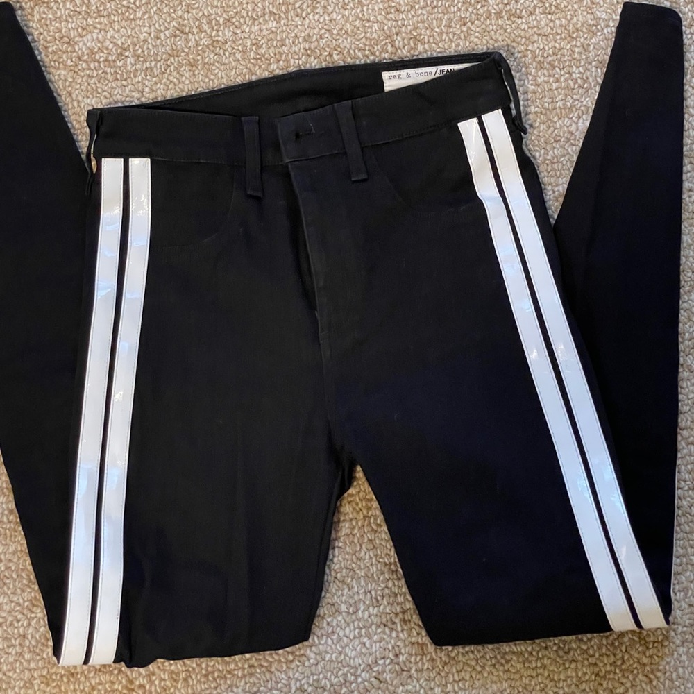 Rag & Bone Jeans with White Stripes